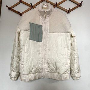 Universal Thread Sherpa Mixed Media Jacket Cream